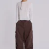 Brown Parachute Cargo Pants