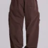 Brown Parachute Cargo Pants