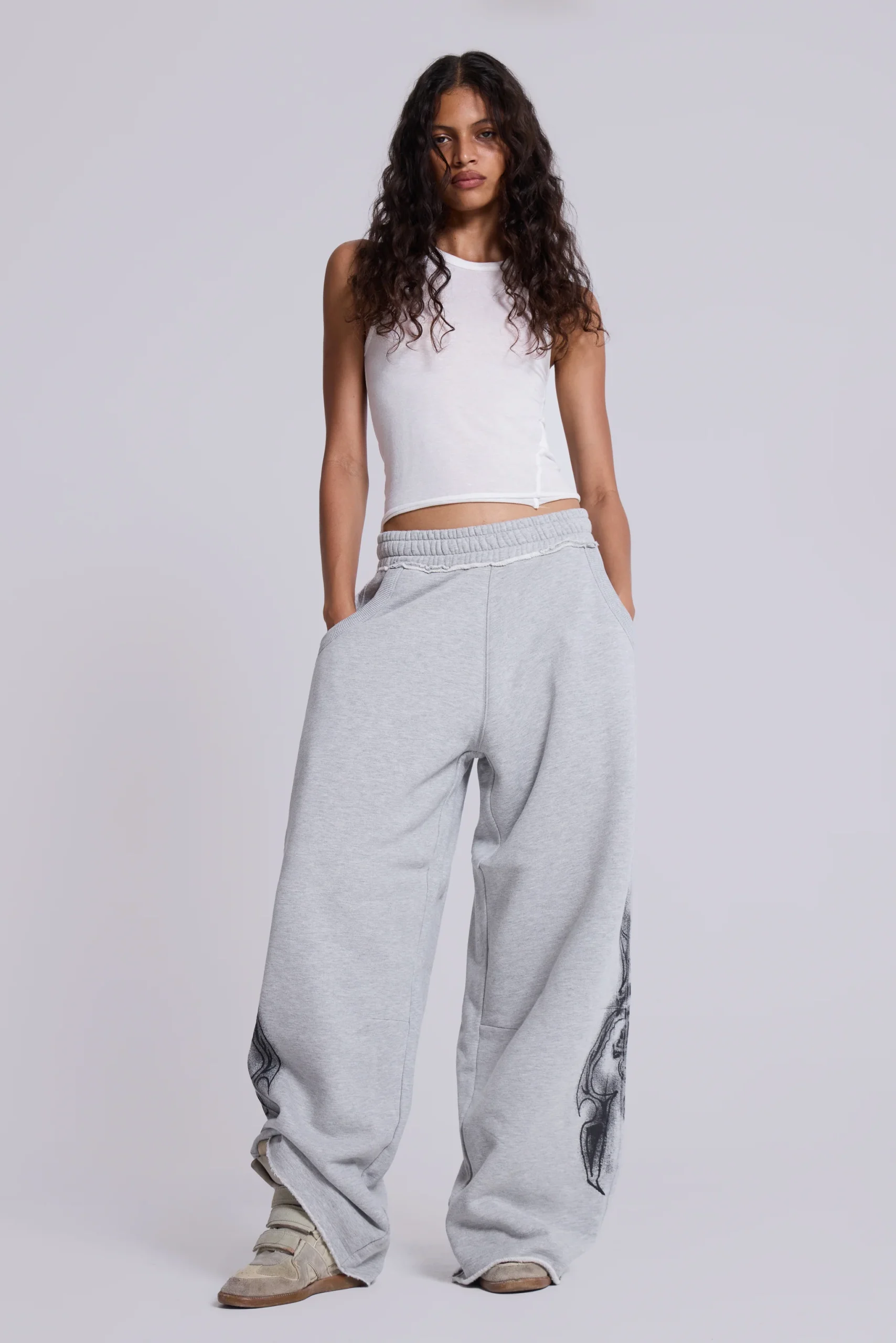 7243-grey-marl-gothic-print-baggy-monster-joggers-2.webp Grey Marl Gothic Print Baggy Monster Joggers