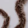 Leonie Faux Mongolian Fur Scarf in Brown
