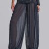 Pelagia Foldover Studded Balloon Trousers