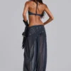 Pelagia Foldover Studded Balloon Trousers