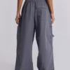 Vintage Grey Parachute Cargo Pants