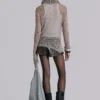 Naia Loose Knit Hooded Top in Clay