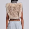 Meka Faux Fur Knit Shrug