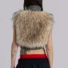 Meka Faux Fur Knit Shrug