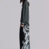Black Gothic Print Baggy Monster Joggers