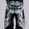 Black Gothic Print Baggy Monster Joggers