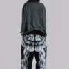 Black Gothic Print Baggy Monster Joggers