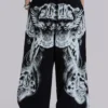 Black Gothic Print Baggy Monster Joggers