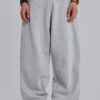 Grey Marl Cuffed Baggy Monster Joggers
