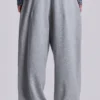 Grey Marl Cuffed Baggy Monster Joggers