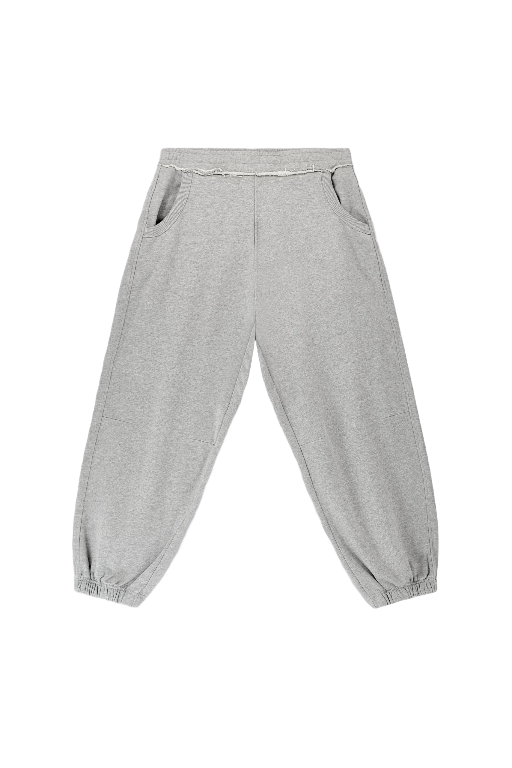 Grey Marl Cuffed Baggy Monster Joggers
