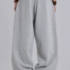 Grey Marl Cuffed Baggy Monster Joggers