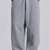 Grey Marl Cuffed Baggy Monster Joggers