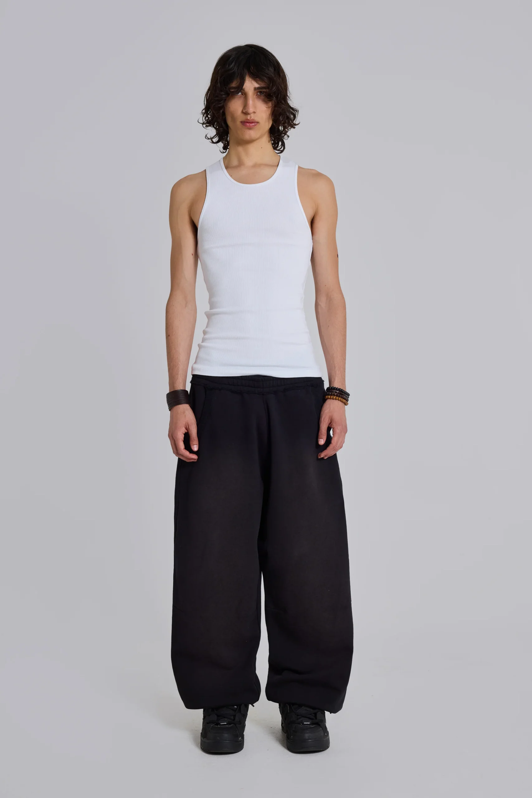 Black Baggy Cuffed Monster Joggers