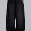 Black Baggy Cuffed Monster Joggers
