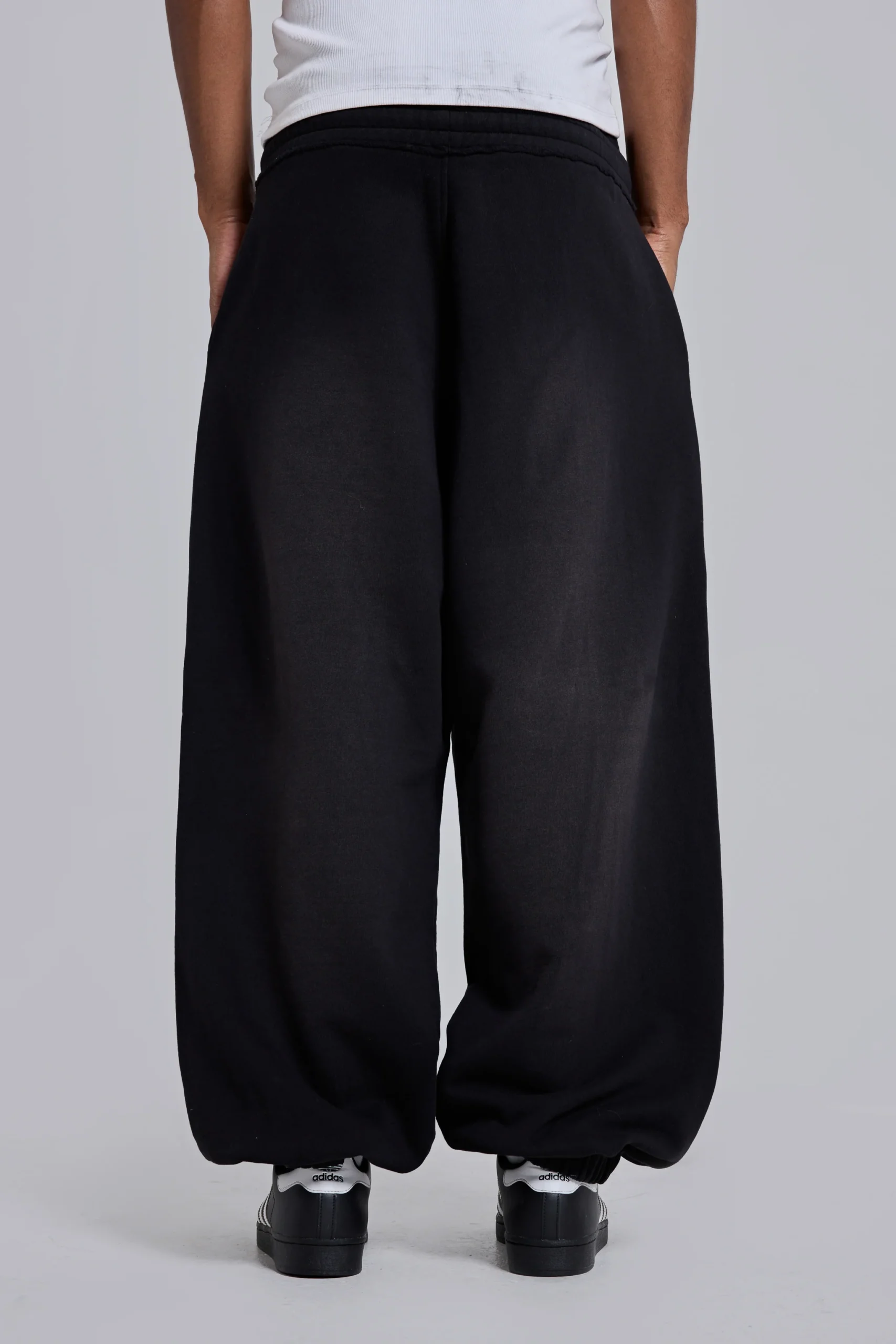 Black Baggy Cuffed Monster Joggers