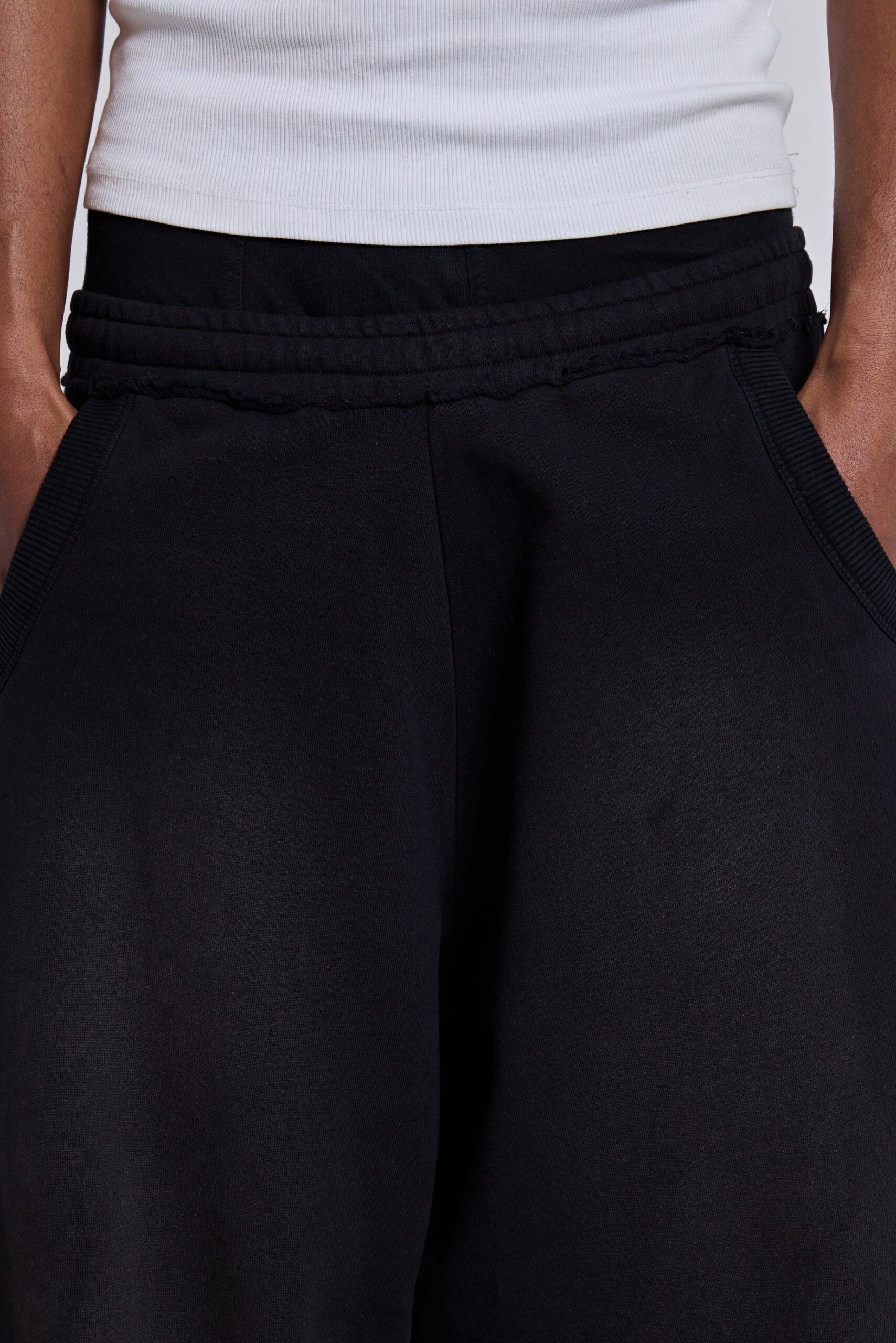 Black Baggy Cuffed Monster Joggers