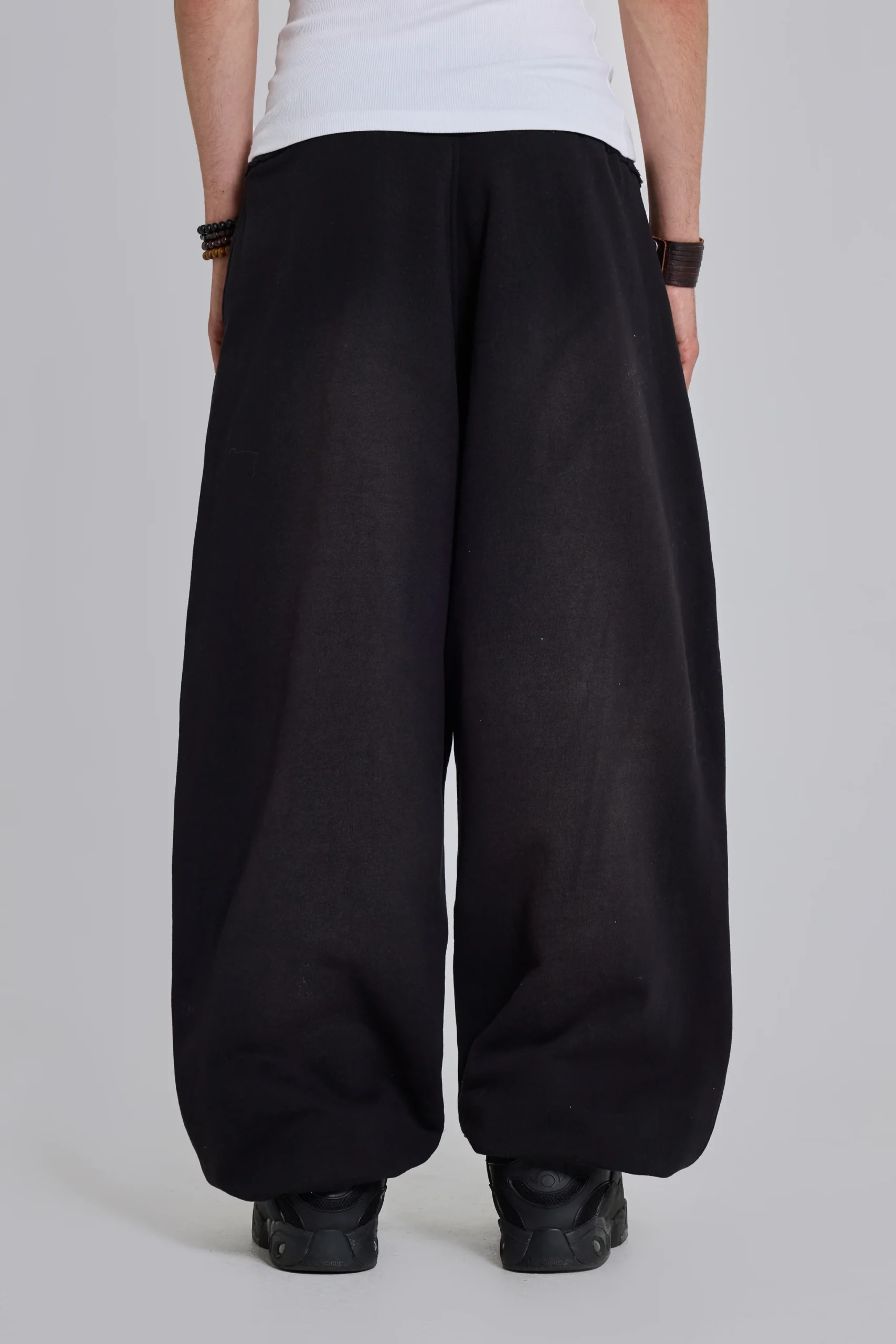 Black Baggy Cuffed Monster Joggers