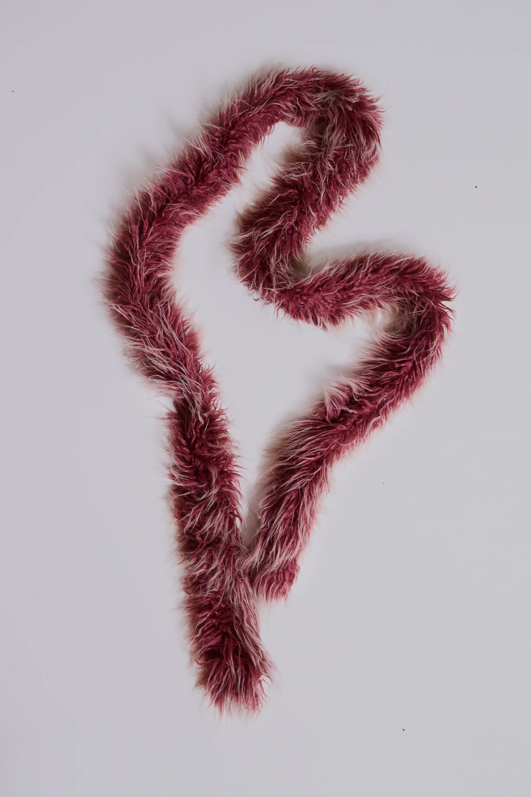 Leonie Faux Mongolian Fur Scarf in Quartz