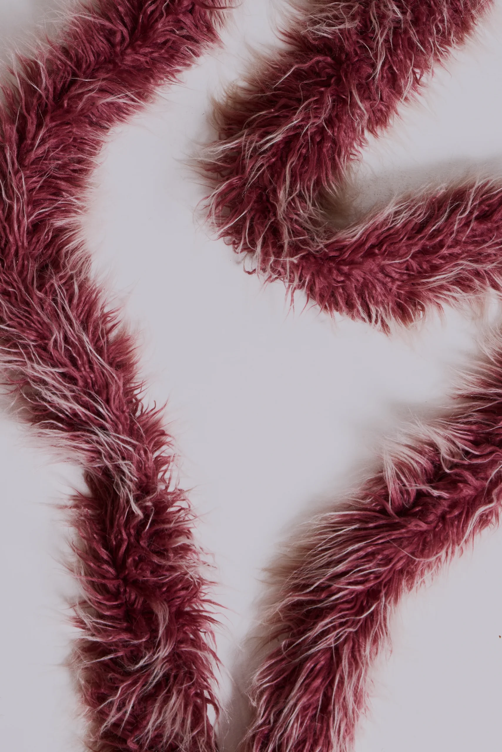 Leonie Faux Mongolian Fur Scarf in Quartz