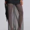 Lurien Knit and Chiffon Balloon Pants