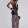 Lurien Knit and Chiffon Balloon Pants