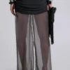 Lurien Knit and Chiffon Balloon Pants