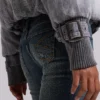 Alloy Denim Bomber Jacket in Grey