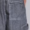 Black Oil Wash Parachute Pants