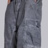 Black Oil Wash Parachute Pants