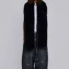 Black Cara Faux Fur Scarf