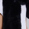 Black Cara Faux Fur Scarf