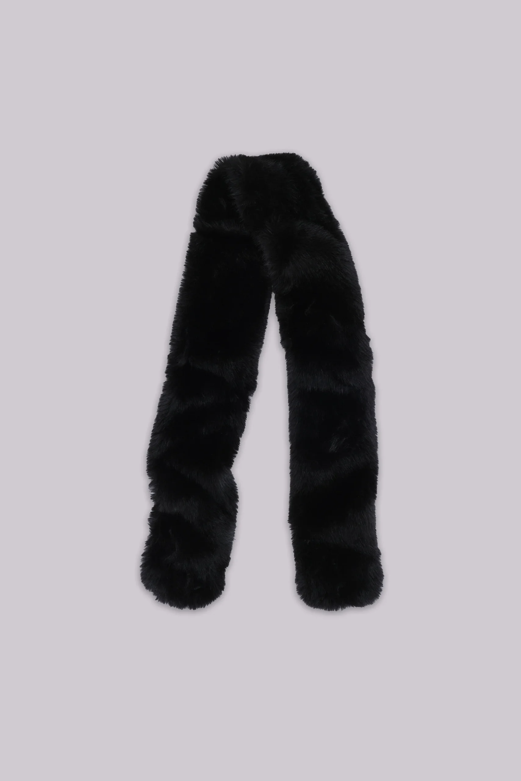 Black Cara Faux Fur Scarf