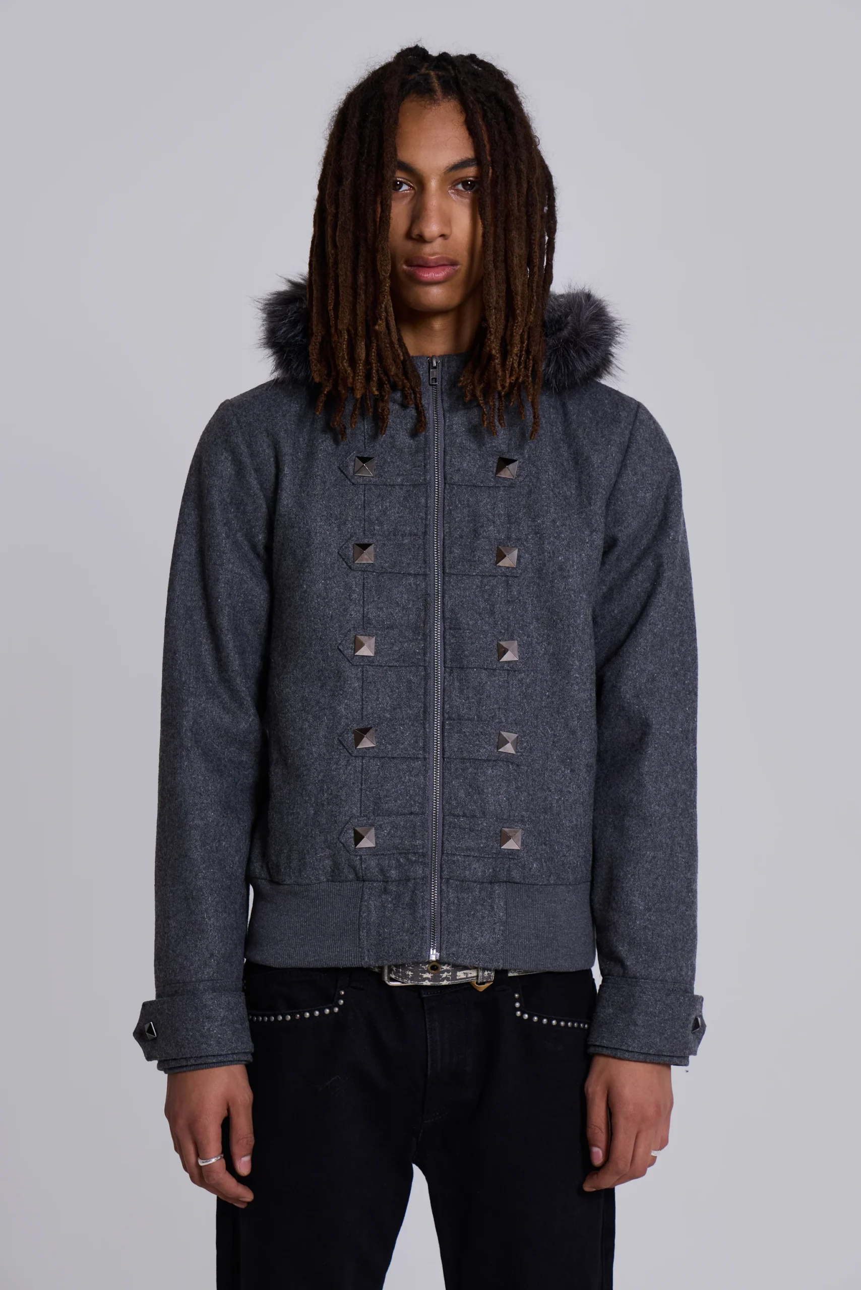 Marl Military Hooded Jacket