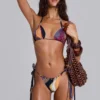 Melona Raw Edge Micro Bikini Bottoms in Sundari