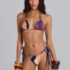Melona Raw Edge Micro Bikini Bottoms in Sundari