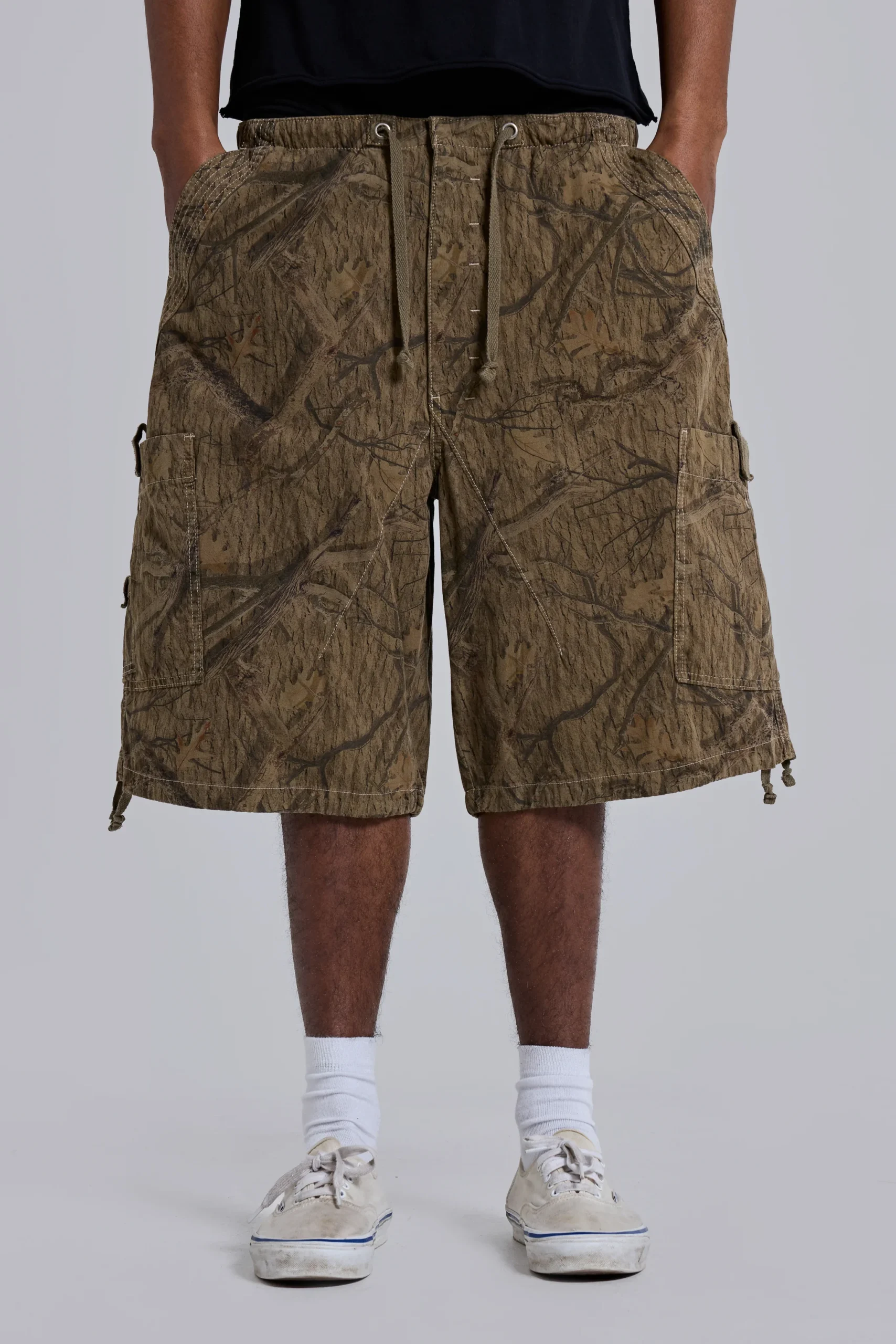 Forest Camo Parachute Shorts