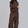 Brown Vapor Tracksuit Bottoms
