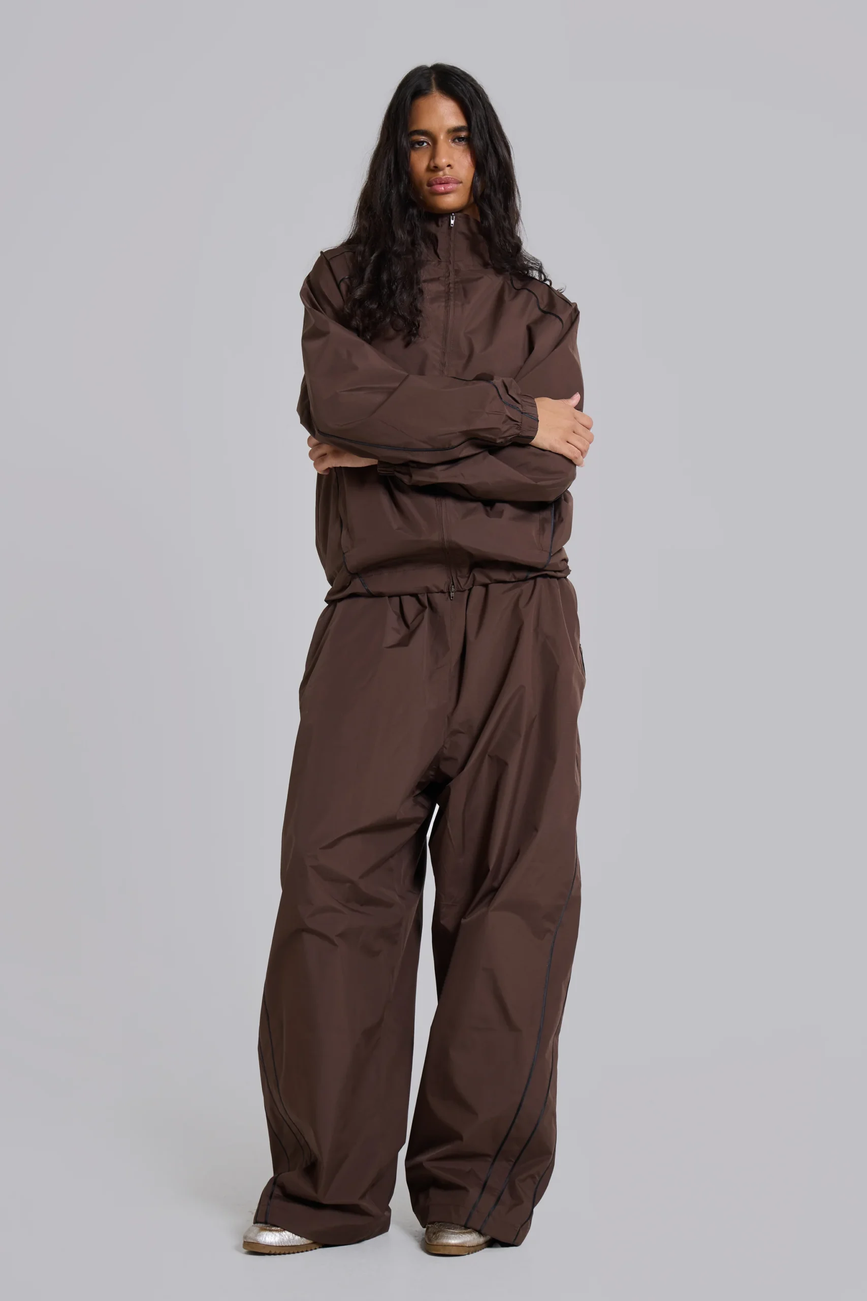 Brown Vapor Tracksuit Bottoms