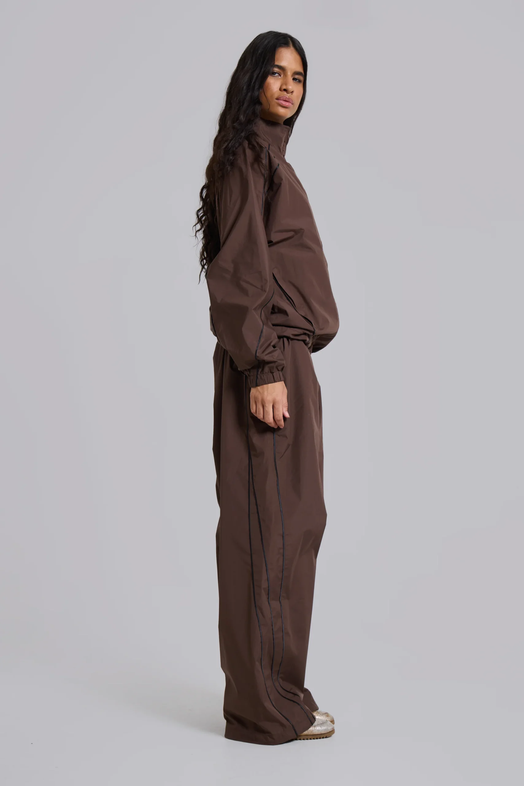 Brown Vapor Tracksuit Bottoms