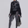 Osmium Studded Leather Bag in Black