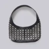 Osmium Studded Leather Bag in Black