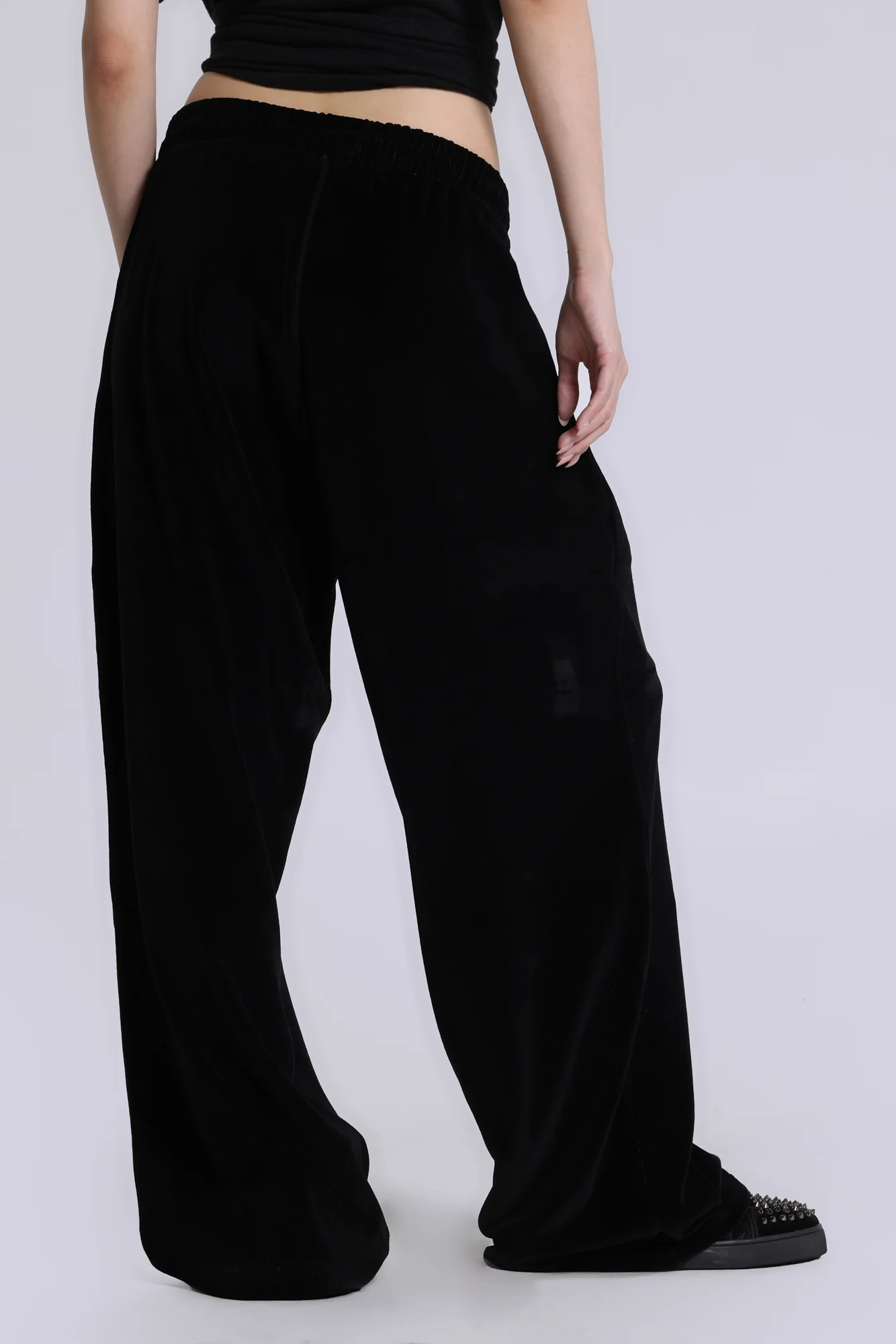 Denim Wash Velour Monster Joggers