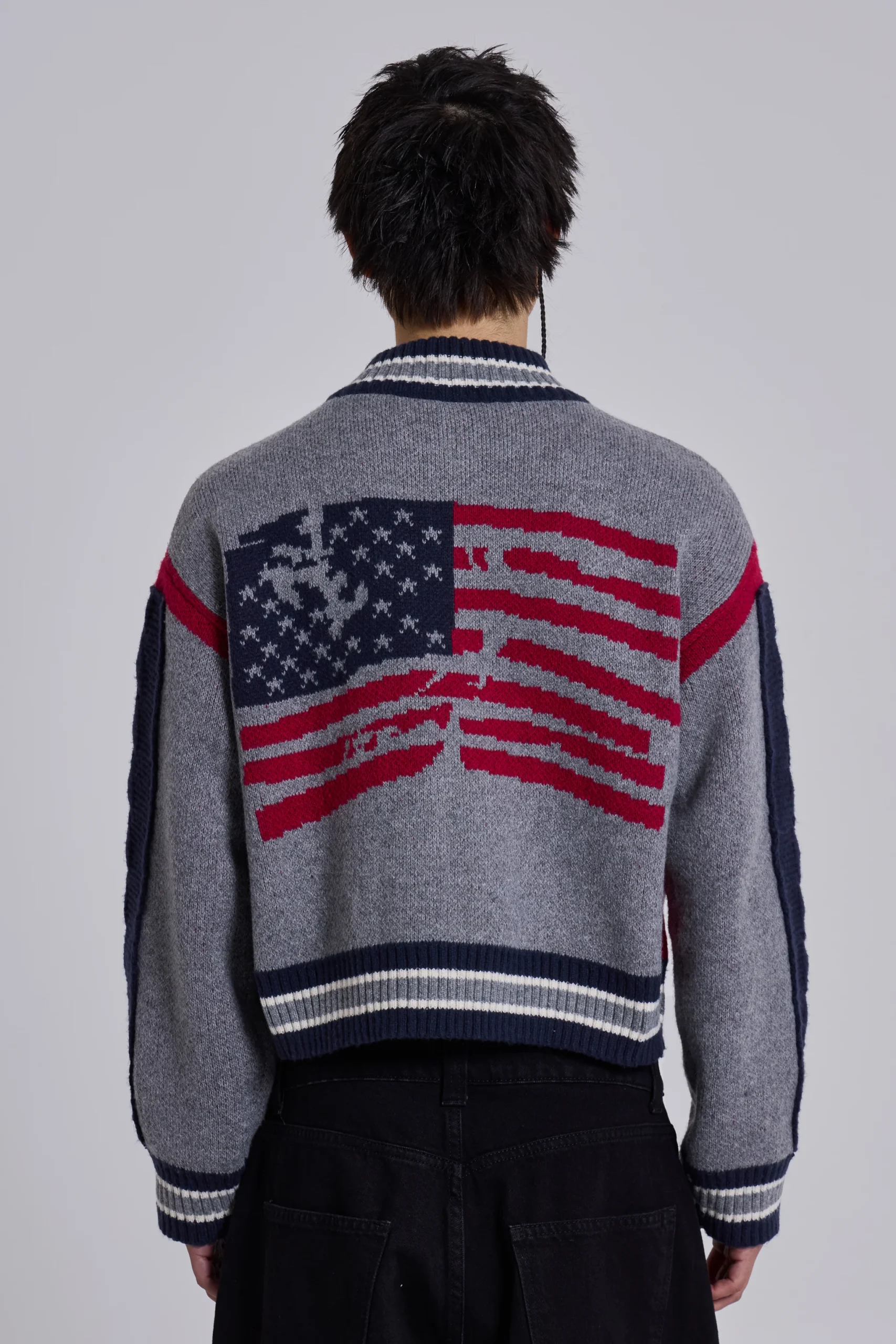 Team USA Studded Knitted Bomber Jacket