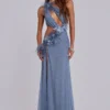 8495-noctelle-cut-out-maxi-dress-with-feathers-2.webp Noctelle Cut Out Maxi Dress with Feathers