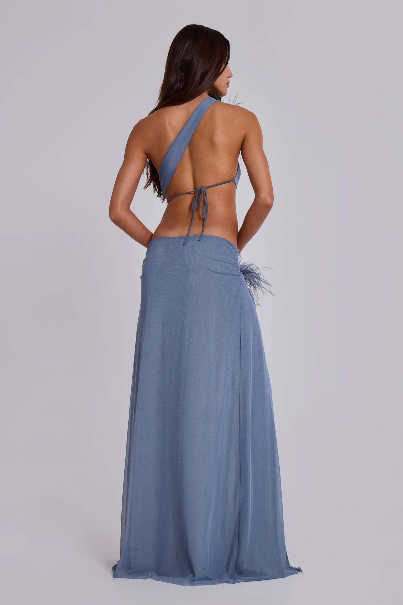 8495-noctelle-cut-out-maxi-dress-with-feathers-3.webp Noctelle Cut Out Maxi Dress with Feathers