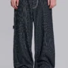 Black Ollie Pinstripe XL Colossus Jeans