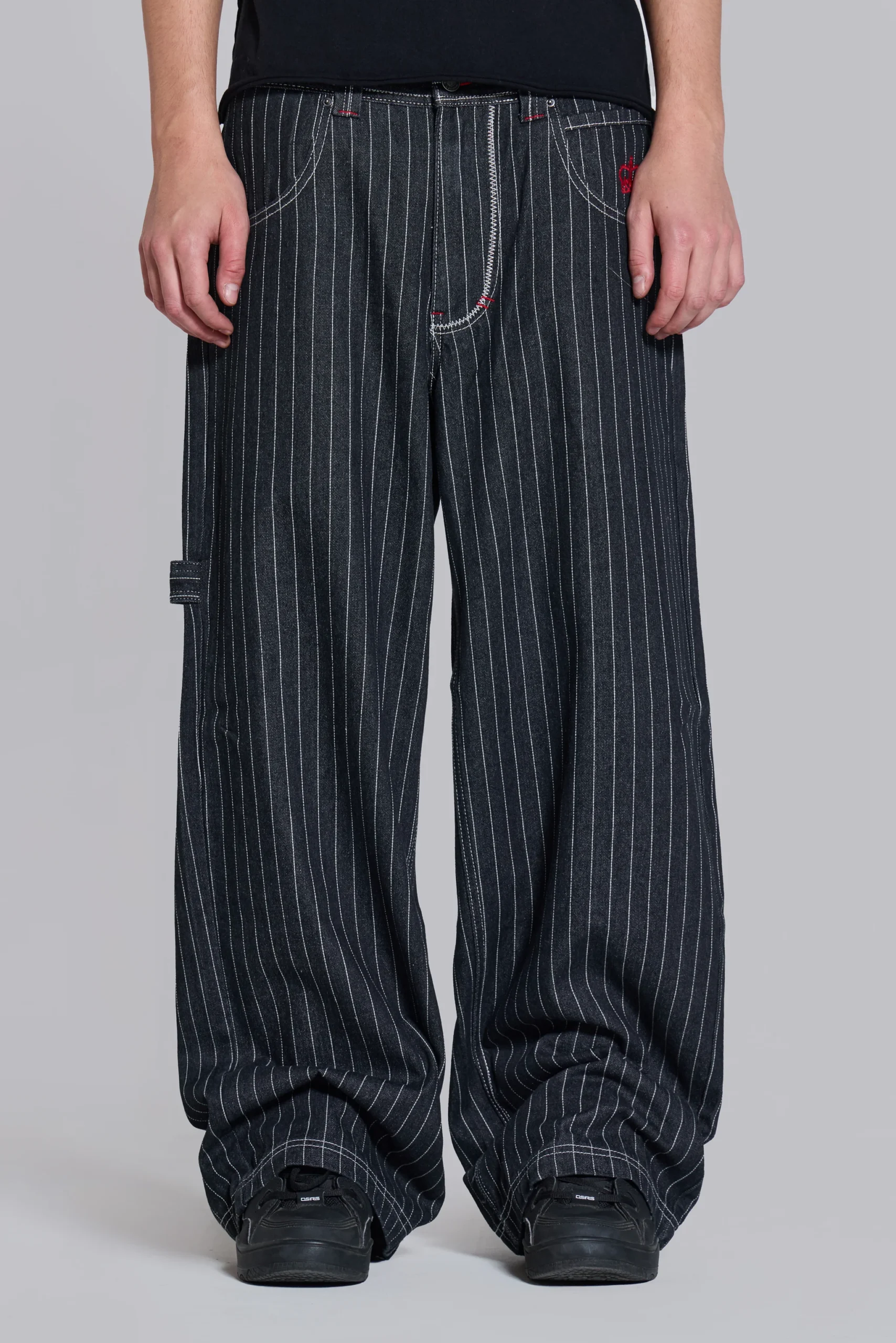 Black Ollie Pinstripe XL Colossus Jeans